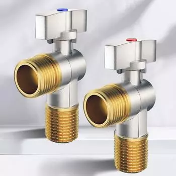 Латунный впускной клапан для горячей и холодной воды, впускной клапан для ванной комнаты, кухонной раковины, регулятор давления воды в ванной комнате cold