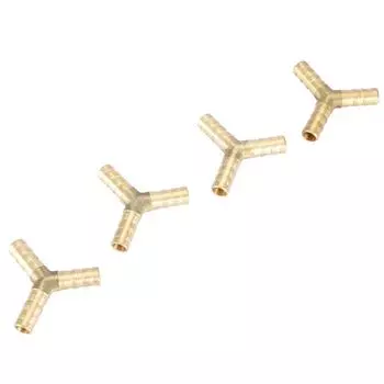 Латунный Y-образный 3-ходовой соединитель для шланга, штуцер, соединительный фитинг для воздуха, воды, газа, наружный диаметр (8мм,4шт)