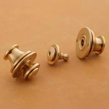 Латунный замок для сумки с пружинной пряжкой, металлическая вставка, замок с круглой головкой, декоративные аксессуары