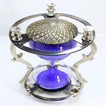 Латунный зигзагообразный песочный таймер, песочные часы, стеклянные часы, идеально подходящие для упражнений, приготовления чая, антикварного морского декора