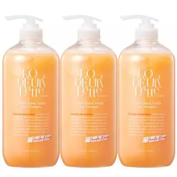 Lauderette Color Fit Hair Biotin Шампунь с легкими кислотными парфюмами и древесным ароматом ванили, 1 л, 3 шт.