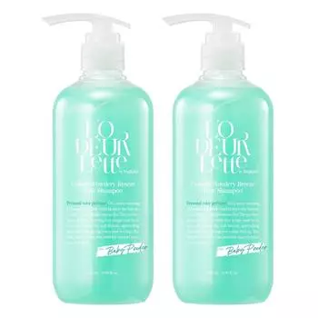 Lauderette Color Fit Hair Scalp Perfume Shampoo Baby Powder Scent, 500ml, 2 pcs.