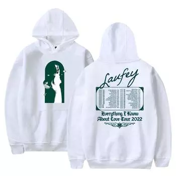 Laufey Mercch, новый альбом, уличный стиль, модные толстовки с длинными рукавами для певцов, мужские/женские толстовки с капюшоном, модная одежда M