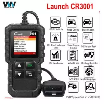 LAUNCH X431 CR3001 Creader Code Reader Автомобильный полный OBD2 диагностический инструмент сканер проверка двигателя бесплатное обновление автоматический диагностический инструмент