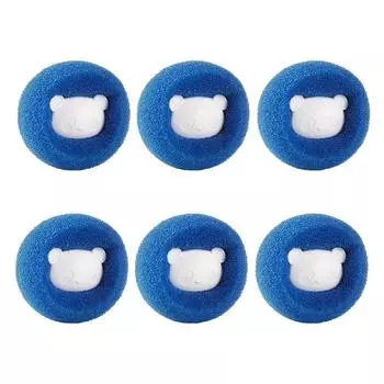 Laundry Ball Clothes Pants Protecting Balls Pet Hair Lints Remover for Home Washroom Bathroom Household Product синий