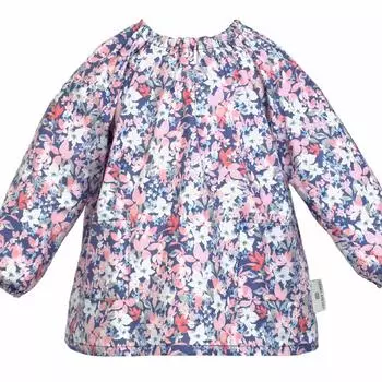 LAURA ASHLEY Детский халат для девочек, детский сад, школа, длинный рукав, цветочный узор N1185010 100~110 см