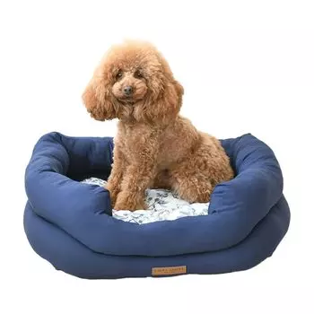 LAURA ASHLEY Floral pattern bed Pet supplies Bedding Dog supplies Cat supplies Bed cushion 23a Pet bed W47 x H37 x D20 (Navy) (cm) тёмно-синий