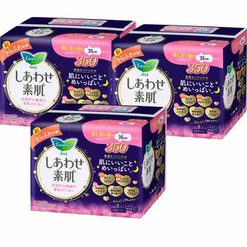 Laurie Happy Bare Soft Специально для 8 предметов x 3 набора [Оптовая закупка] Кожа, Тип, Ночное время, Крылья, 35 см,