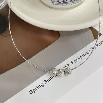 Lava Ball Necklace Pendant Necklace Women s Clavicle Chain Fashion Texture Ball Clavicle Chain