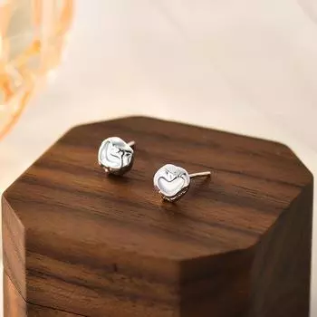 Серьги из лавового камня Простые и универсальные персонализированные серьги Серьги с нишевым дизайном Серьги