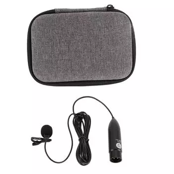Lavalier Microphone 48V Phantom Power Omni Directional Noise Reduction 3 Pin XLR Mono Lapel Mic for
