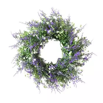 Lavender Wreath Garland Spring Summer Indoor Front Door Decoration