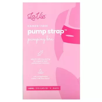 LaVie, бюстгальтер с ремешком для сцеживания, без помощи рук, большой размер, черный, 1 шт.