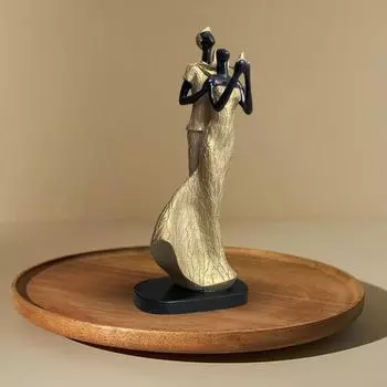 Роскошная золотисто-черная смоляная пара с птицей для домашнего декора (Упаковка из 1 шт., золотисто-черный)