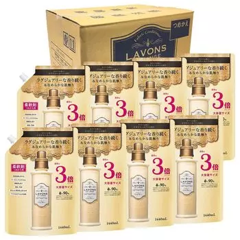 Lavon Softener Extra Large Shiny Moon Refill 3x Size 1440ml x 8 шт. [Распродажа в коробках] белый