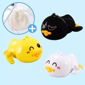 Law&J KC certified infant bath play duck 3-piece set toy water gun wind-up, Korean Bath Toys