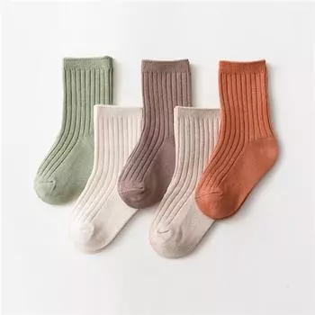Lawadka 0-5Years 5Pairs/lot Spring Autumn Baby Girls Boys Socks Cotton Soft Children s Socks Korean Style Socks For Girls Boys 0-1Years(S)