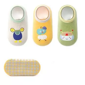 Lawadka 3Pairs/lot Newborn Baby Girls Boys Socks Non Slip Cotton Cartoon Kids Socks For Boys Girls Toddler Floor Sock 0-5Years 1-3Years(M)