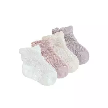 Lawadka 4 пары/партия детские носки для девочек и мальчиков хлопковые однотонные детские носки принцессы повседневные летние сетчатые тонкие носки для новорожденных новые S for 7 to12 Month
