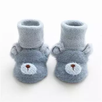 Lawadka Newborn Baby Girl Boy Socks Anti Slip Cute Soft Cartoon Winter Thick Warm Terry Infant Socks For Baby Girls Boys 0-3Year S for 0to1Years