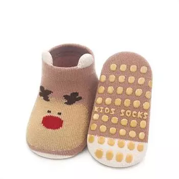 Lawadka Newborn Baby Socks Anti Slip Cotton Cartoon Toddler Floor Short Socks For Girls Boys Casual Infant s Home Sock Autumn 0-1Years(S)