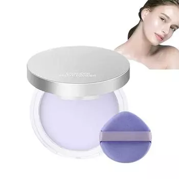 Лавандовая пудра, с пуховкой, лавандовая пудра для контроля жирности, лавандовая пудра для шелковистого размытия контроля жирности