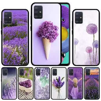 Лавандовый чехол для Samsung Galaxy A51 A71 M31 A41 A31 A11 A01 M51 M21 M11 M40, черный мягкий чехол для телефона Fundas Samsung A20