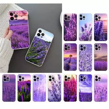 Лавандовый фиолетовый цветочный чехол для телефона для iPhone 15 14 Pro Max 13 12 11 Pro Max XSMax XR 12 13 mini 14 Plus iphone 15Plus
