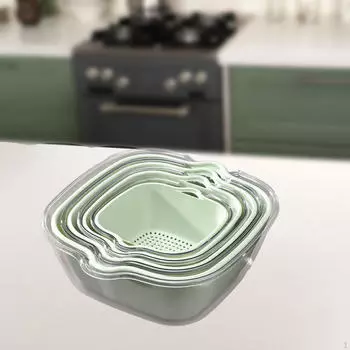 Корзина для промывки овощей — эффективное средство для очистки овощей и зелени бежевый