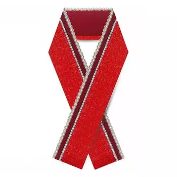 Layered Collar Furisode Coming of Age Ceremony Pearl Rhinestone Purple Black Red Pink Wine Mint Green Yellow Light Blue Wedding Graduation Ceremony