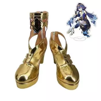 Layla Genshin Impact Cosplay Costume Wig Shoes Adult Halloween Carnival Party 36 FootLength=23cm