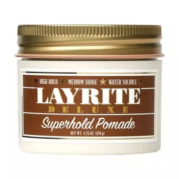 Layrite Superhold Pomade Medium Water (High Hold, Shine, Soluble) 120g/4.25oz