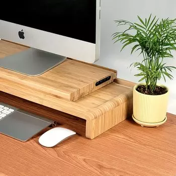 LAYTURE деревянная подставка для монитора с монитором компьютерным дисплеем для хранения и организации USB3.0 порт, подставка, подставка, подставка,