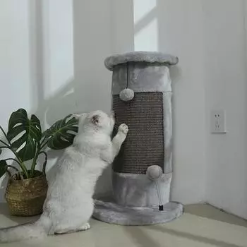 Лазание для кошек Доска для кошачьих когтей Защита для кошачьих когтей Угловой диван Вертикальный Маленький домик Полка для кошек Когтеточка для кошек серый