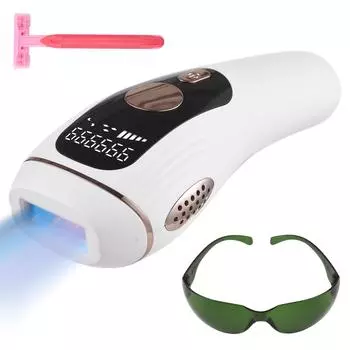 Лазерная эпиляция 2-в-1 с режимом омоложения кожи Устройство для удаления волос IPL в домашних условиях 5 передач US Plug белый