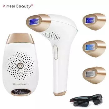 Лазерная эпиляция машина IPL эпилятор 500000 вспышек постоянный триммер для лица и тела средство для удаления волос Epilador для женщин 3IN1 версия