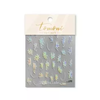 Лазерная белая полупрозрачная цветочная наклейка для ногтей своими руками креативное украшение to3325