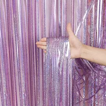 Лазерная фольга металлическая проволока лазерный дождь занавес свадебное украшение украшение на день рождения украшение фона реквизит композиция 2M
