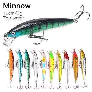 Лазерная медленная смешанная гольян 10 см 9 г Горячая модель рыболовные приманки жесткая приманка профессиональная гольян глубина 0,5-1,5 м