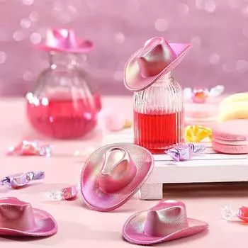 Лазерная мини-крышка, крышка от бутылки вина, мини-розовая, красочная, украшение для праздничного стола, вечерние крышки от бутылки вина, милое украшение для дома