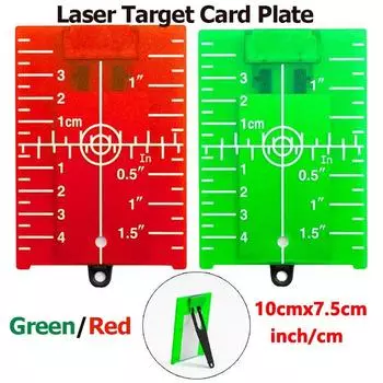 Лазерная мишень 10 см x 7,5 см светоотражающая магнитная доска для зеленого/красного лазерного уровня, перекрестные лазерные линии, аксессуары для доски красный