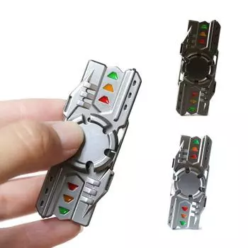 Лазерная пушка, светящийся кончик пальца, гироскоп, EDC, снятие стресса, металлический ручной спиннер, игрушки для взрослых и детей, рождественский подарок чёрный