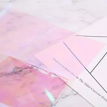 Лазерная радужная прозрачная пленка с эффектом Ab Бумага для самодельных ювелирных изделий из эпоксидной смолы