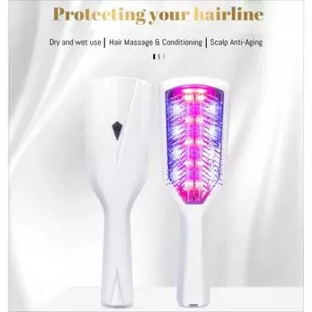 Лазерная расческа для роста волос, лазерное устройство для роста волос, электрический массажер для кожи головы для роста волос, стимулятор роста волос, расческа-щетка Colored light