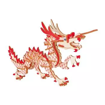 Лазерная резка DIY китайский дракон игрушка 3D деревянная головоломка игрушка сборная модель комплект для детского рабочего стола12 лет+