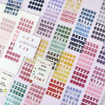 Лазерные красочные цифровые наклейки с буквами, термос для ручного счета, корпус мобильного телефона, водонепроницаемые наклейки из ПВХ серый