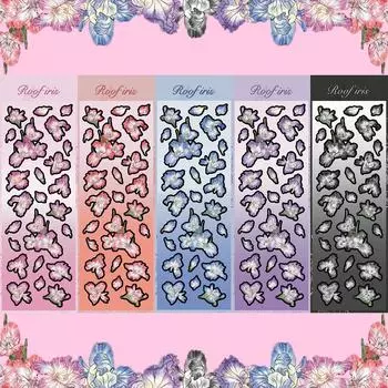 Лазерные наклейки Iris Ins корейский стиль Guka Handbook DIY украшения Креативные наклейки розовый