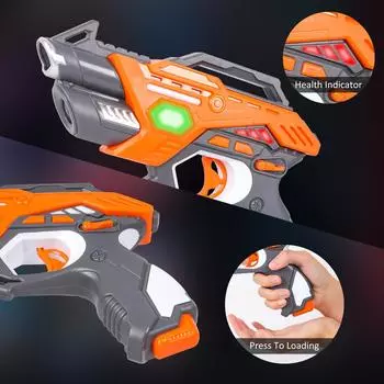 Лазерные пушки Электрические игрушечные пистолеты с инфракрасным светом Бластерная лазерная боевая игра Интерактивная игра-стрелок для мальчиков Детская игра для дома и улицы