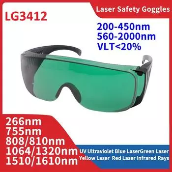 Лазерные защитные очки Защита рентгеновских лучей Защитные очки для глаз УФ ИК IPL FPV 200-2000 нм 1064 532 нм Удаление волос Защита глаз