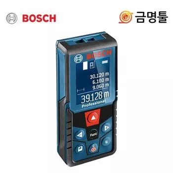 Лазерный дальномер Bosch GLM400, возможность измерения объема зоны измерения 40 м, степень защиты IP54.
